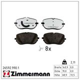 ZIMMERMANN Комплект тормозных колодок, дисковый тормоз 26592.990.1