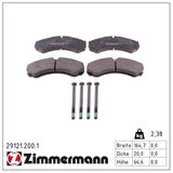 ZIMMERMANN Комплект тормозных колодок, дисковый тормоз 29121.200.1