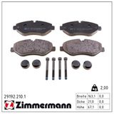 ZIMMERMANN Комплект тормозных колодок, дисковый тормоз 29192.210.1