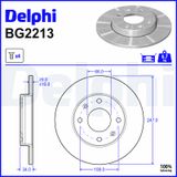 DELPHI Тормозной диск BG2213