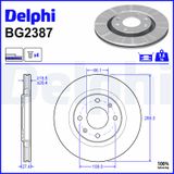 DELPHI Тормозной диск BG2387