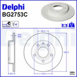 DELPHI Тормозной диск BG2753C