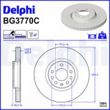 DELPHI Тормозной диск BG3770C