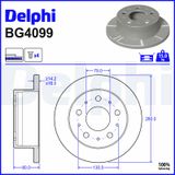 DELPHI Тормозной диск BG4099