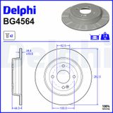 DELPHI Тормозной диск BG4564