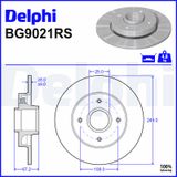 DELPHI Тормозной диск BG9021RS