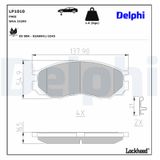 DELPHI Комплект тормозных колодок, дисковый тормоз LP1010