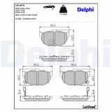 DELPHI Комплект тормозных колодок, дисковый тормоз LP1073