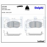 DELPHI Комплект тормозных колодок, дисковый тормоз LP1140