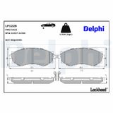 DELPHI Комплект тормозных колодок, дисковый тормоз LP1228