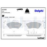 DELPHI Комплект тормозных колодок, дисковый тормоз LP1303