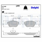 DELPHI Комплект тормозных колодок, дисковый тормоз LP1408