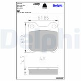 DELPHI Комплект тормозных колодок, дисковый тормоз LP1441