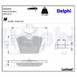 DELPHI Комплект тормозных колодок, дисковый тормоз LP1472