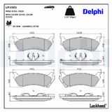 DELPHI Комплект тормозных колодок, дисковый тормоз LP1501
