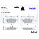 DELPHI Bromsbeläggssats, skivbroms LP1504