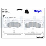 DELPHI Комплект тормозных колодок, дисковый тормоз LP1531
