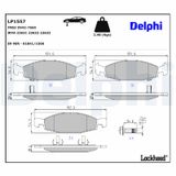DELPHI Комплект тормозных колодок, дисковый тормоз LP1557