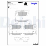DELPHI Комплект тормозных колодок, дисковый тормоз LP1559