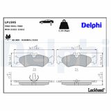 DELPHI Комплект тормозных колодок, дисковый тормоз LP1595