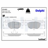DELPHI Комплект тормозных колодок, дисковый тормоз LP1602