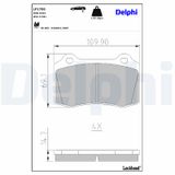DELPHI Bremžu uzliku kompl., Disku bremzes LP1700