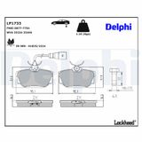 DELPHI Комплект тормозных колодок, дисковый тормоз LP1733