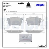 DELPHI Комплект тормозных колодок, дисковый тормоз LP1746LC