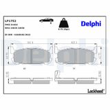 DELPHI Комплект тормозных колодок, дисковый тормоз LP1752
