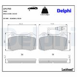DELPHI Bremžu uzliku kompl., Disku bremzes LP1753