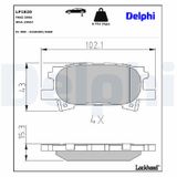 DELPHI Комплект тормозных колодок, дисковый тормоз LP1820