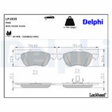 DELPHI Комплект тормозных колодок, дисковый тормоз LP1830
