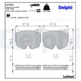 DELPHI Комплект тормозных колодок, дисковый тормоз LP1841
