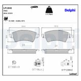 DELPHI Комплект тормозных колодок, дисковый тормоз LP1846