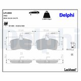 DELPHI Комплект тормозных колодок, дисковый тормоз LP1890