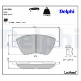 DELPHI Комплект тормозных колодок, дисковый тормоз LP1899
