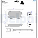 DELPHI Комплект тормозных колодок, дисковый тормоз LP1911