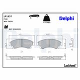DELPHI Комплект тормозных колодок, дисковый тормоз LP1937