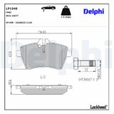 DELPHI Комплект тормозных колодок, дисковый тормоз LP1948