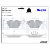 DELPHI Комплект тормозных колодок, дисковый тормоз LP1956