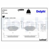 DELPHI Комплект тормозных колодок, дисковый тормоз LP2013