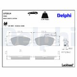 DELPHI Комплект тормозных колодок, дисковый тормоз LP2014