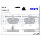 DELPHI Комплект тормозных колодок, дисковый тормоз LP2029