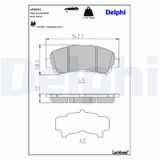 DELPHI Комплект тормозных колодок, дисковый тормоз LP2031