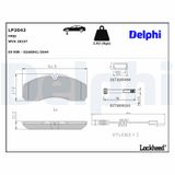DELPHI Комплект тормозных колодок, дисковый тормоз LP2042