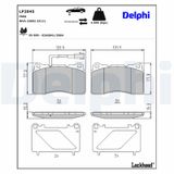 DELPHI Bremžu uzliku kompl., Disku bremzes LP2045
