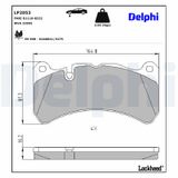 DELPHI Комплект тормозных колодок, дисковый тормоз LP2053