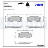 DELPHI Bremžu uzliku kompl., Disku bremzes LP2082