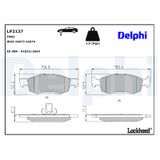DELPHI Комплект тормозных колодок, дисковый тормоз LP2137