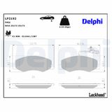 DELPHI Комплект тормозных колодок, дисковый тормоз LP2192